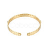 Real 18K Gold Plated Brass Open Cuff Bangle with Enamel Evil Eye for Women BJEW-Q023-014-2