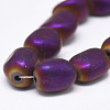 Electroplate Non-magnetic Synthetic Hematite Beads Strands G-T061-15J-3