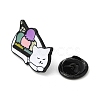 Cat with Ice Cream Enamel Pins JEWB-E026-01EB-01-3