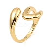 Rack Plating Brass Hollow Teardrop Open Cuff Rings X-RJEW-D009-01G-4