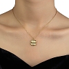 201 Stainless Steel Pendant Necklaces for Women NJEW-D055-07G-2