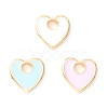 Rack Plating Eco-friendly Brass Enamel Charms KK-D073-04G-NR-1