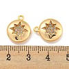 Brass Micro Pave Clear Cubic Zirconia Pendants KK-U006-07G-01-3