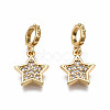 Brass Micro Pave Clear Cubic Zirconia Pendants KK-Q277-052-NF-2