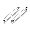 201 Stainless Steel Brooch Pin Back Safety Catch Bar Pins STAS-S117-022F-2
