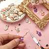 40Pcs 8 Styles Printed Alloy Enamel Pendants ENAM-CJ0004-08-4