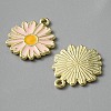 Light Gold Plated Alloy Enamel Pendants ENAM-WH0001-36LG-04-2