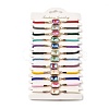 12Pcs 12 Colors Polyester Bracelets BJEW-P340-11G-1