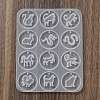 12 Chinese Zodiac Signs Flat Round DIY Silicone Molds SIMO-C012-04-3