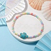 Beach Turtle Synthetic Turquoise Link Bracelets BJEW-JB10238-01-4