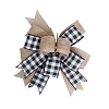 Christmas Linen Big Bowknot Decorations AJEW-M041-01A-1