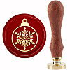 Brass Wax Seal Stamp with Handle AJEW-WH0184-0658-1