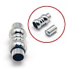 Tarnish Resistant 304 Stainless Steel Magnetic Clasps with Glue-in Ends STAS-E006-57-1