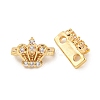 Brass Cubic Zirconia Beads KKB-L215-038LG-2