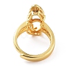 Rack Plating Dragon Brass Micro Pave Cubic Zirconia Adjustable Ring Components KK-Q819-07G-2