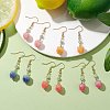 Epoxy Resin Flower Dangle Earrings EJEW-JE06129-2