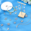 SUPERFINDINGS 36Pcs 9 Styles Alloy Rhinestone Pendants ALRI-FH0001-09-2