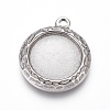 304 Stainless Steel Pendant Cabochon Settings STAS-G214-07P-1