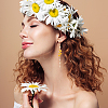 ANATTASOUL 3 Pairs 3 Colors Alloy Flower Tassel Dangle Earrings for Women EJEW-AN0002-80-5