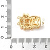 Brass Micro Pave Clear Cubic Zirconia Box Clasps KK-A227-23G-3