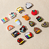 CHGCRAFT 16pcs 16 styles Back-to-school Theme Silicone Focal Beads SIL-CA0003-36-6