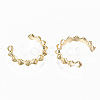 Brass Cuff Earrings X-KK-S356-154G-NF-2