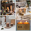 Wooden Candle Holder AJEW-WH0257-007-7