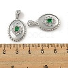 Brass Micro Pave Clear Cubic Zirconia Pendants KK-L211-007P-3