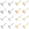 DICOSMETIC 80Pcs 8 Style 304 Stainless Steel Stud Earring Settings STAS-DC0009-37-1