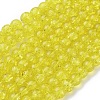 Spray Painted Crackle Glass Beads Strands CCG-Q001-8mm-04-2