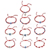 10Pcs 10 Style Resin Evil Eye Braided Bead Bracelets Set BJEW-JB08339-1