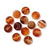 13Pcs Flat Round Natural Carnelian Rune Stones G-K335-08F-1