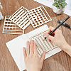 4Pcs 4 Style Wood Mini Calendar Square DIY-WH0504-134-4