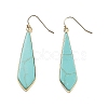 Synthetic Turquoise Dangle Earrings EJEW-P145-03G-1