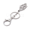 304 Stainless Steel Braided Macrame Pouch Empty Stone Holder for Keychain KEYC-JKC00529-2