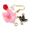 DIY Flower and Bird Dangle Earring Making Kits DIY-SZ0008-96-2