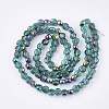Electroplate Glass Beads Strands EGLA-S187-02-3