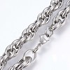 Men's 304 Stainless Steel Rope Chain Necklaces NJEW-P218-11P-2