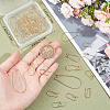 Beebeecraft 40Pcs 4 Styles Brass Hoop Earring Findings FIND-BBC0003-29-3