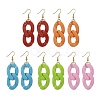 Acrylic Curb Chains Shape Dangle Earrings EJEW-JE05571-1