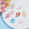 SUPERFINDINGS 40Pcs 8 Styles Opaque & Transparent Resin Pendants RESI-FH0001-51-3