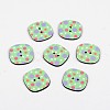 2-Hole Square with Dots Pattern Acrylic Buttons BUTT-F055-04F-1