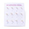 Plastic Imitation Pearl Stud Earrings STAS-D0001-03-G-B-3