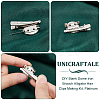 Unicraftale DIY Blank Dome Iron Brooch Alligator Hair Clips Making Kit DIY-UN0005-86B-5