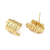 Rack Plating Brass Column Stud Earrings EJEW-Z019-17G-2