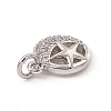 Brass Micro Pave Cubic Zirconia Charms ZIRC-F132-61P-3