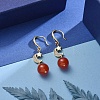 Natural Gemstone Round Beads Dangle Earrings EJEW-JE04069-4