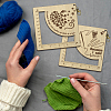 Wooden Square Frame Crochet Ruler DIY-WH0537-001-5