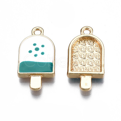 Rack Plating Alloy Enamel Pendants PALLOY-N172-034B-1