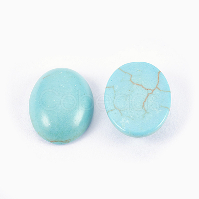 Synthetic Turquoise Cabochons G-H1554-14x10x5-1